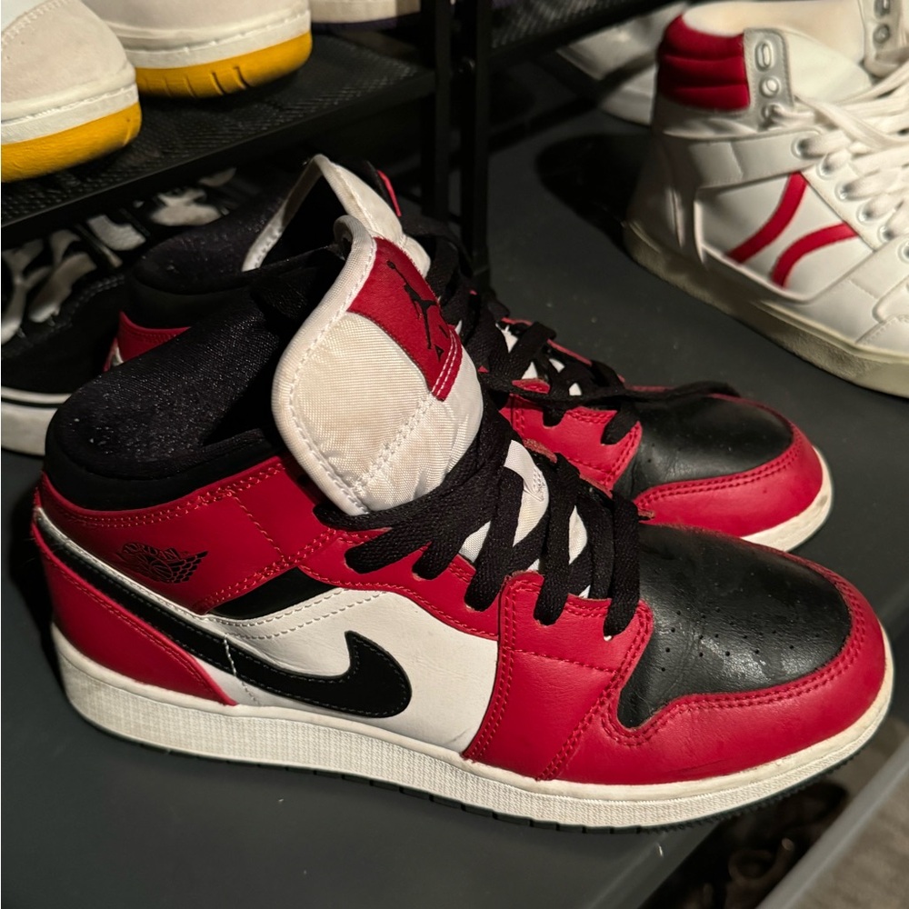 Nike Red and Black High-Top Sneakers